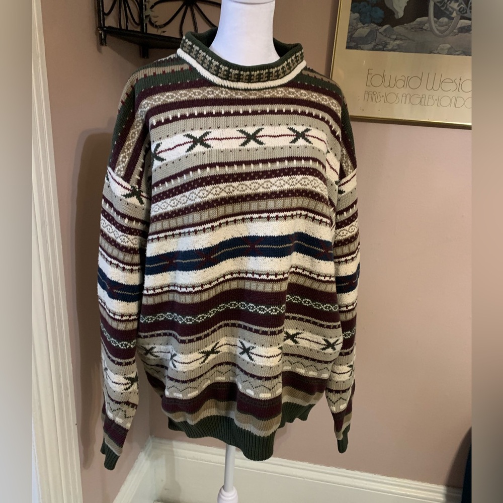 Marc O’Polo Striped Sweater XL Scandinavian casual essential 100% cotton